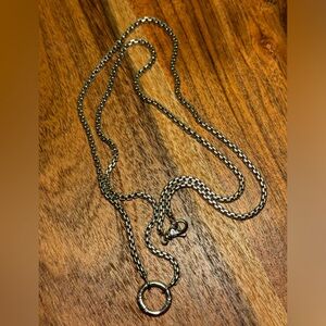 DAVID YURMAN Necklace SMOOTH AMULET in Sterling S .925. 24 1/2” in $499